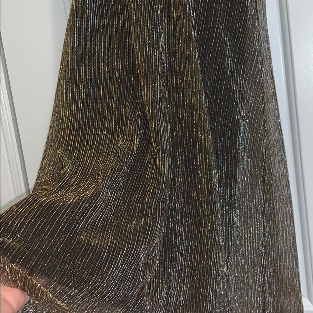 Gold and silver shimmer Midi Dress